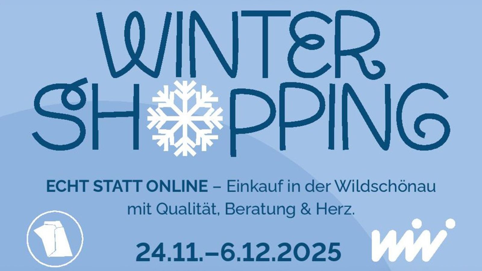 Flyer vom Winter Shopping 2025 in der Wildschönau